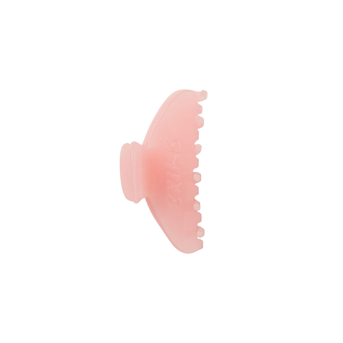 GETTING READY ACCESSORIES EMBOSSED LOGO MINI CLAW CLIP | PEONY FLAT ON A WHITE BACKGROUND | FLT