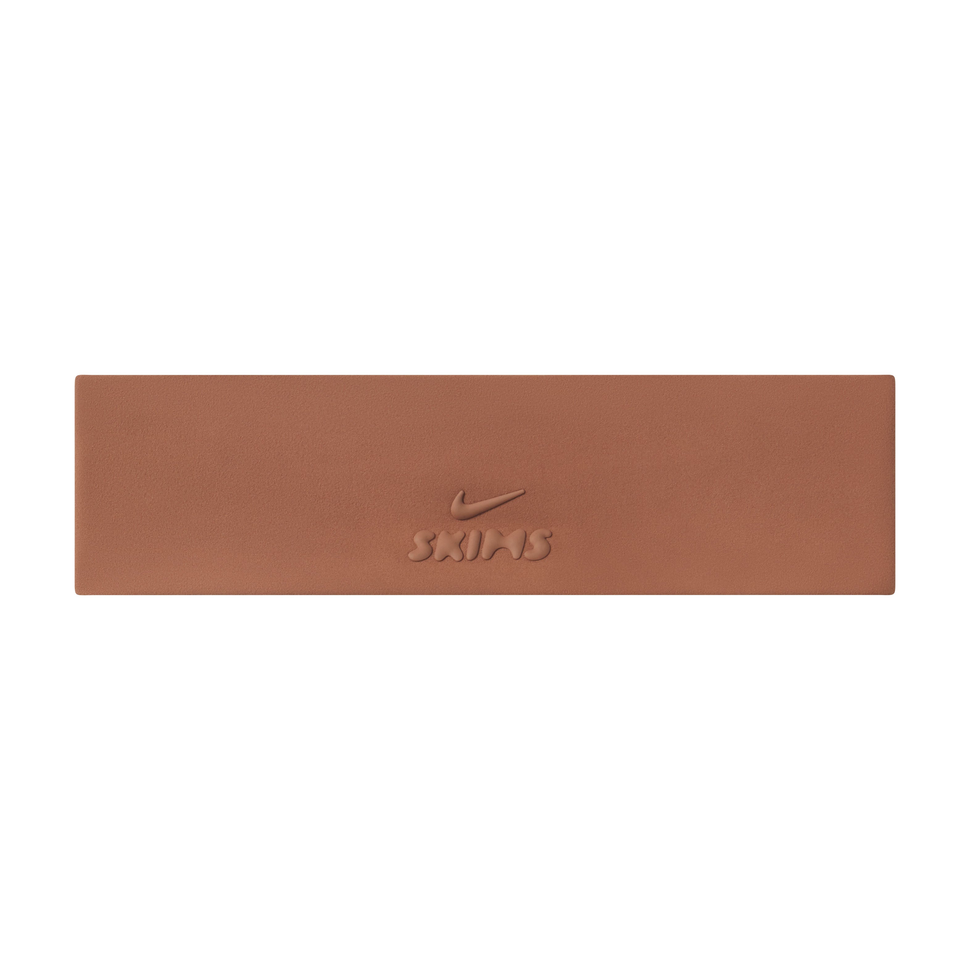 NikeSKIMS ACCESSORIES HEADBAND | CAROB BROWN & LAYS FLAT ON A WHITE BACKGROUND | FLT