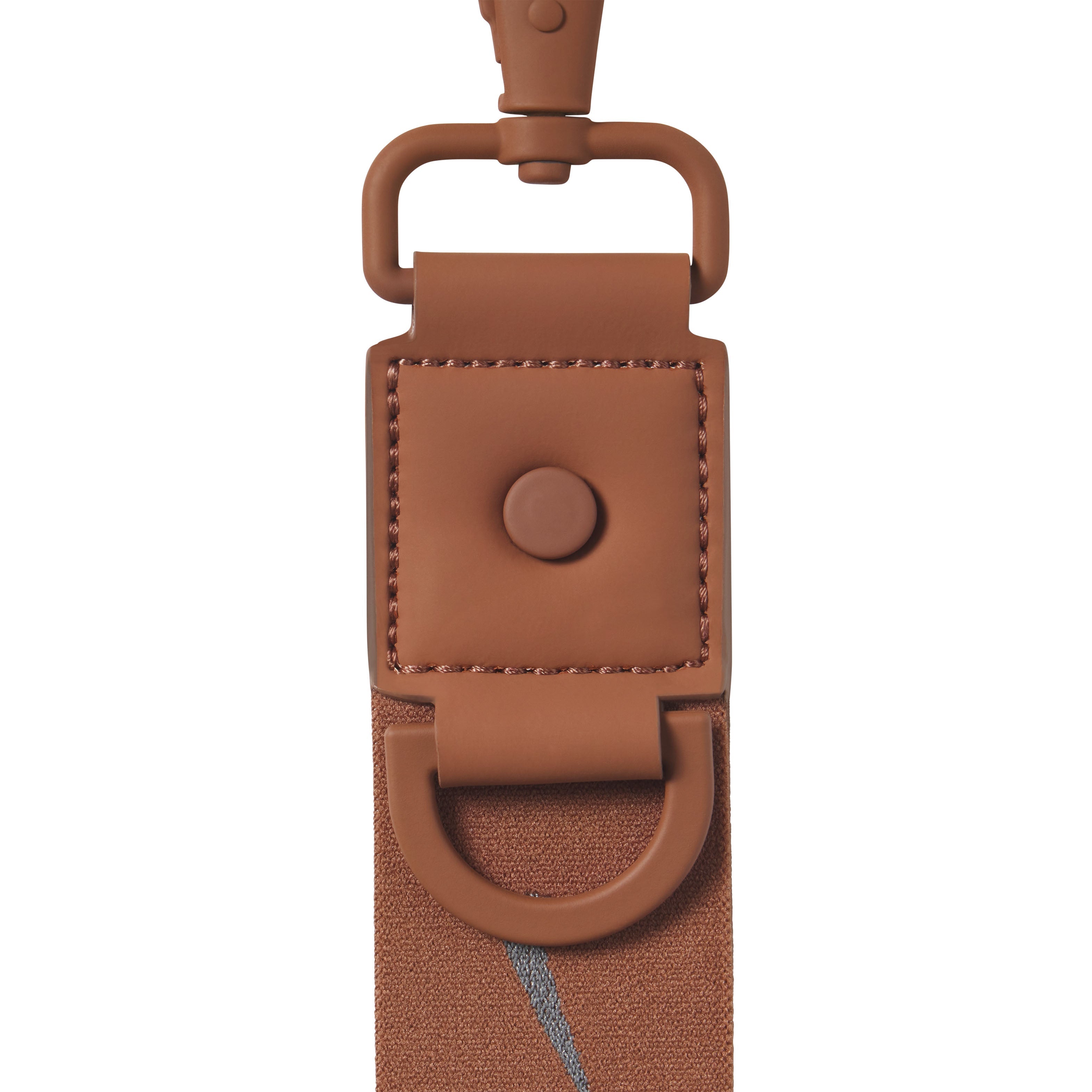 NikeSKIMS ACCESSORIES KEYCHAIN WRISTLET | CAROB BROWN ON A MODEL SIDE VIEW @ | FOCUS: 0.0, 1.0, 0.9