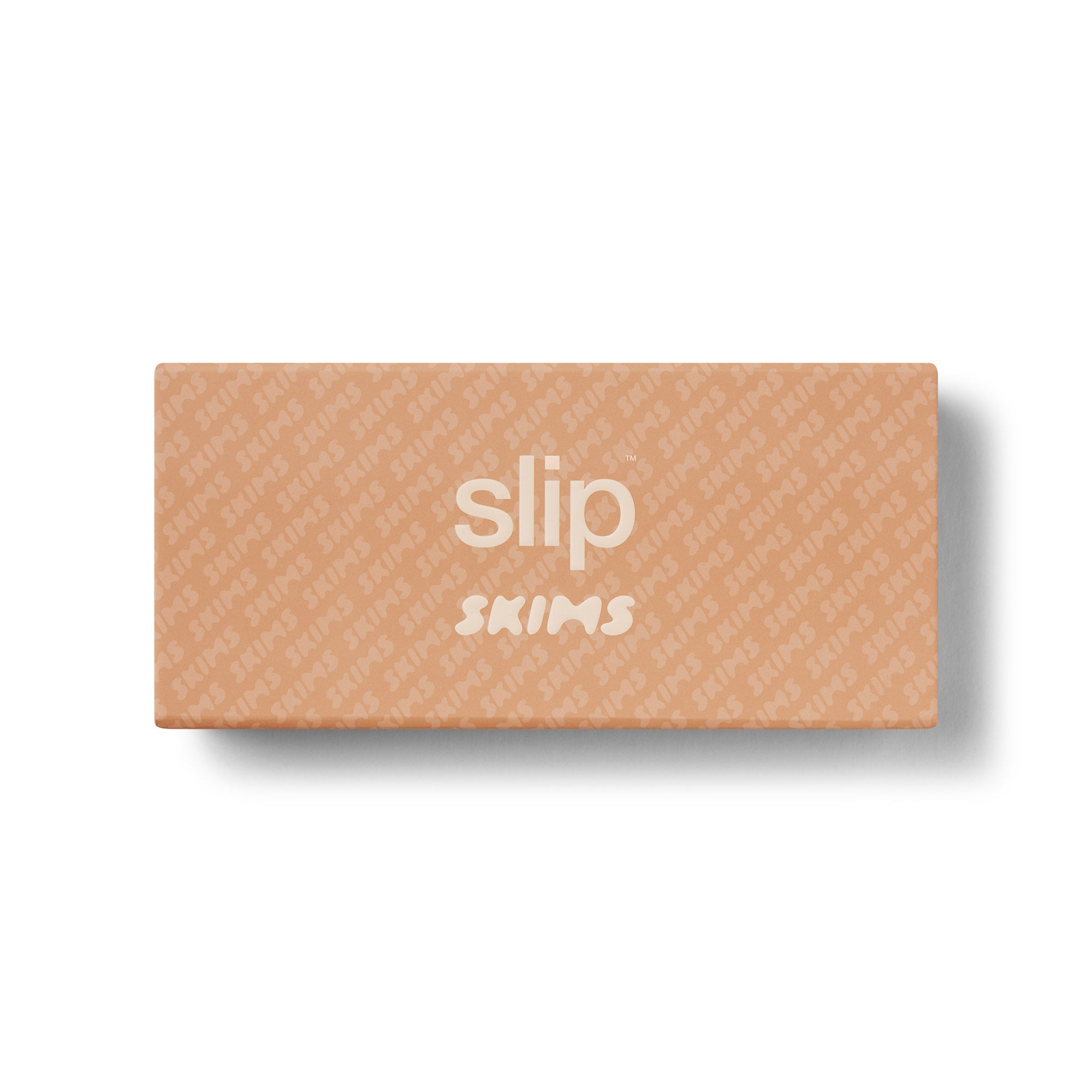 SLIP X SKIMS PURE SILK CONTOUR SLEEP MASK | CLAY FLAT ON A WHITE BACKGROUND | FLT