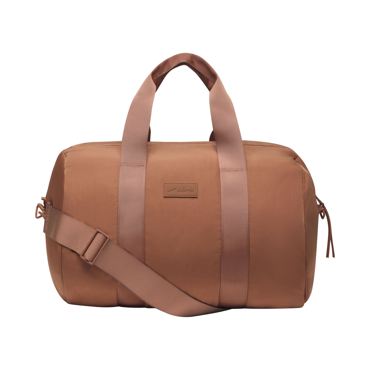 NikeSKIMS ACCESSORIES PUFFER GYM BAG | CAROB BROWN & LAYS FLAT ON A WHITE BACKGROUND | FLT
