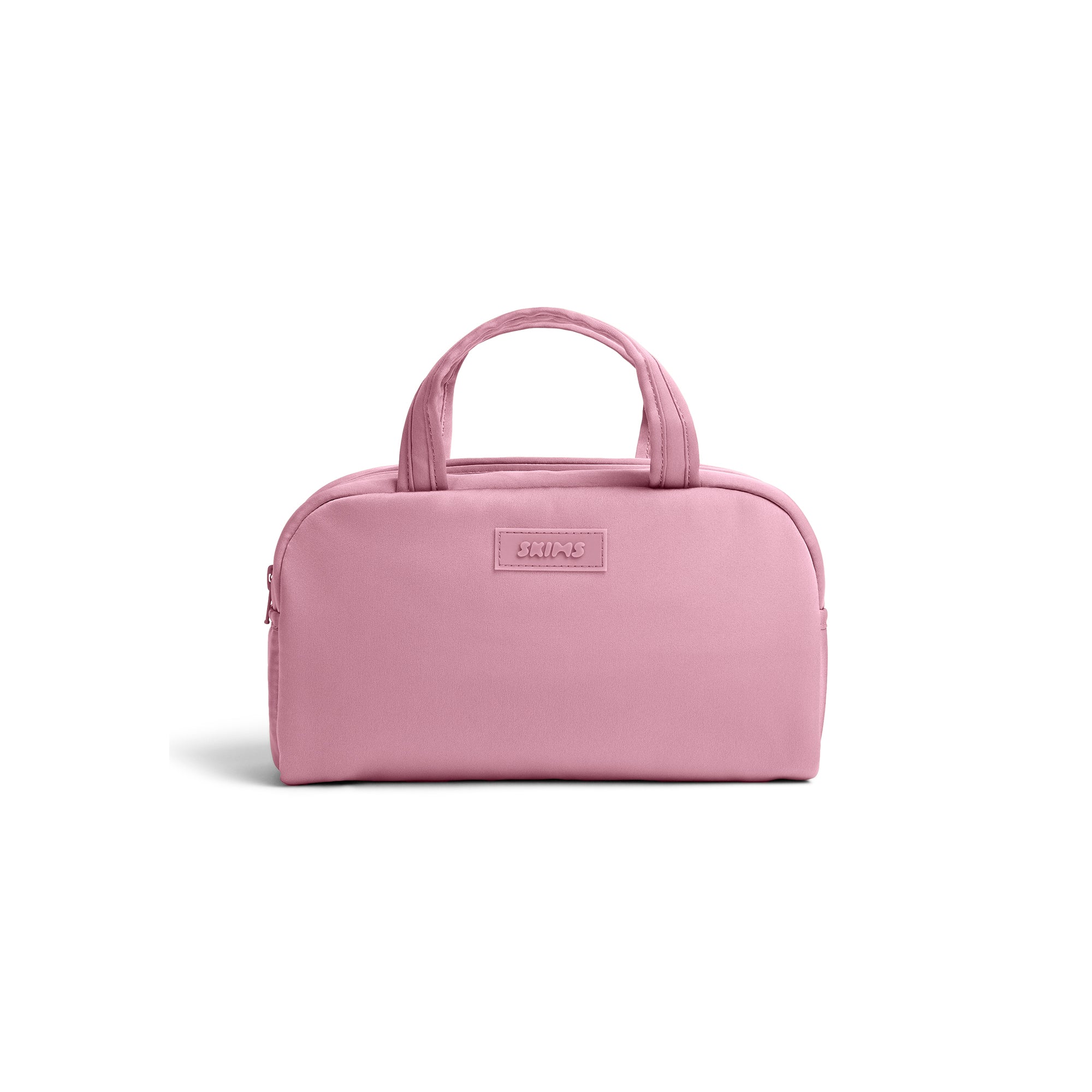 SATIN MINI DUFFLE BAG | HALITE FLAT ON A WHITE BACKGROUND