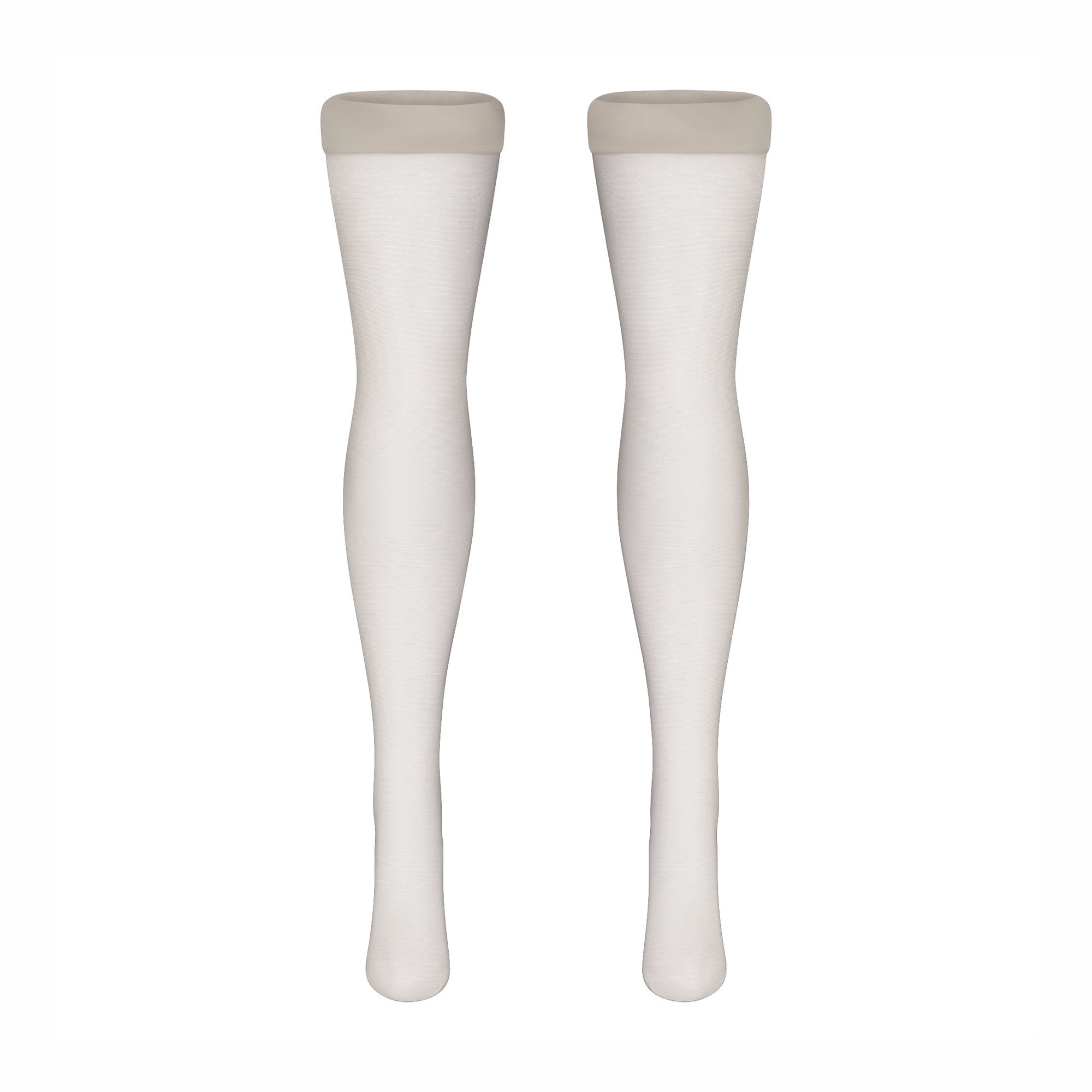 HOSIERY THIGH HIGH STOCKINGS | IVORY LAYS FLAT ON A WHITE BACKGROUND | FLT 
