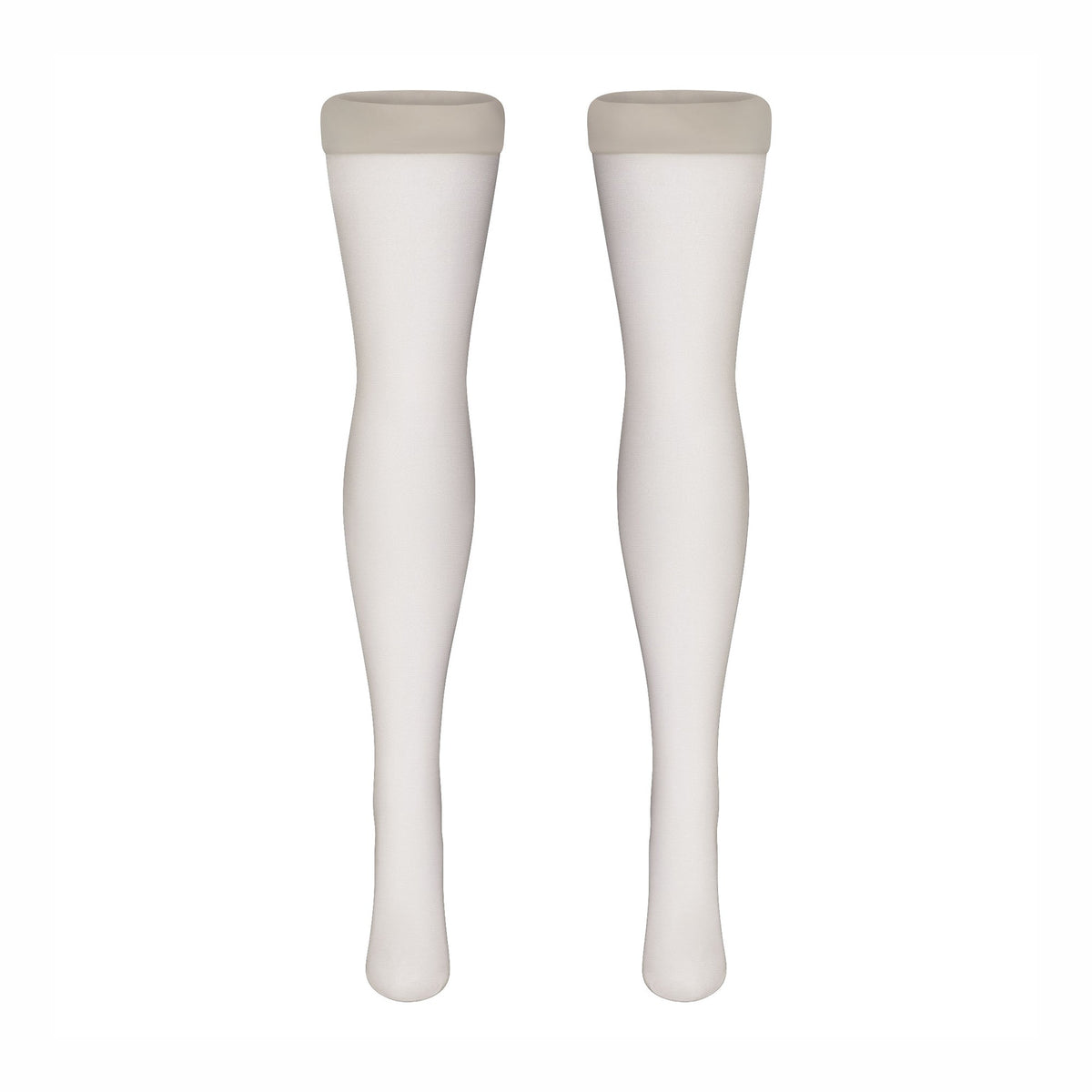 HOSIERY THIGH HIGH STOCKINGS | IVORY LAYS FLAT ON A WHITE BACKGROUND | FLT 