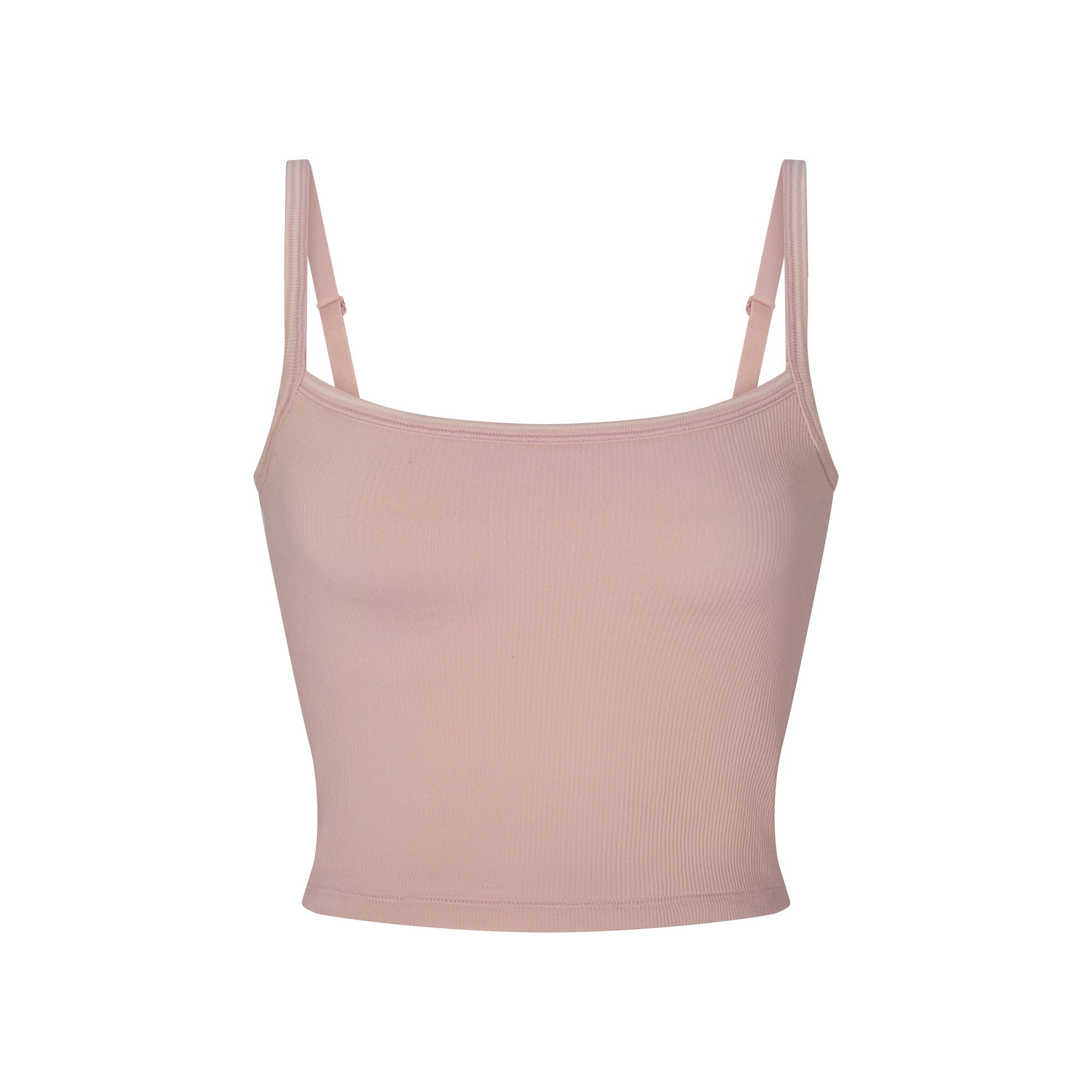 NikeSKIMS RIBBED SEAMLESS CAMI | HIMALAYAN/ECRU FLAT ON A WHITE BACKGROUND | FLT