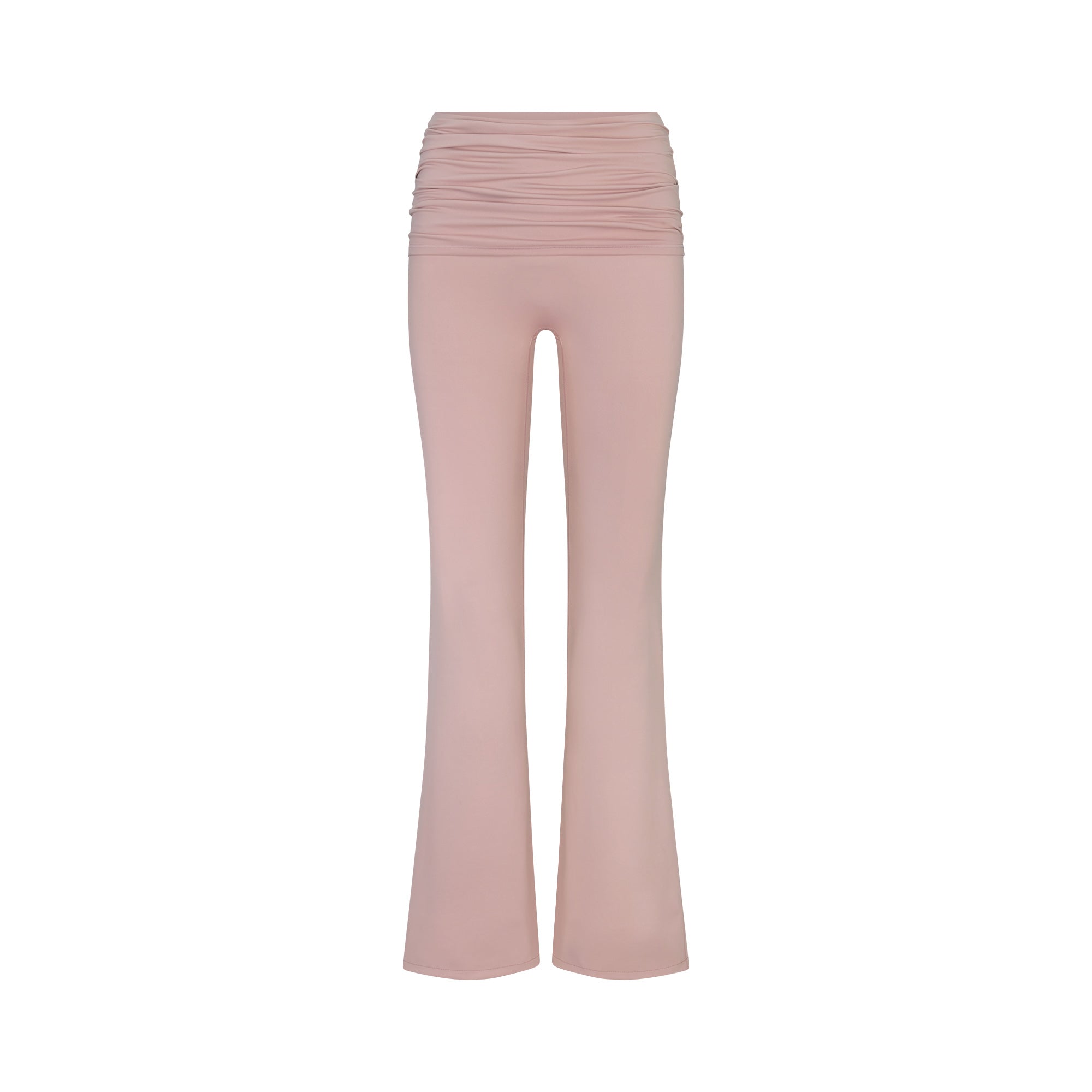 NikeSKIMS MATTE FOLDOVER SLIM FLARE LEGGING | HIMALAYAN FLAT ON A WHITE BACKGROUND | FLT
