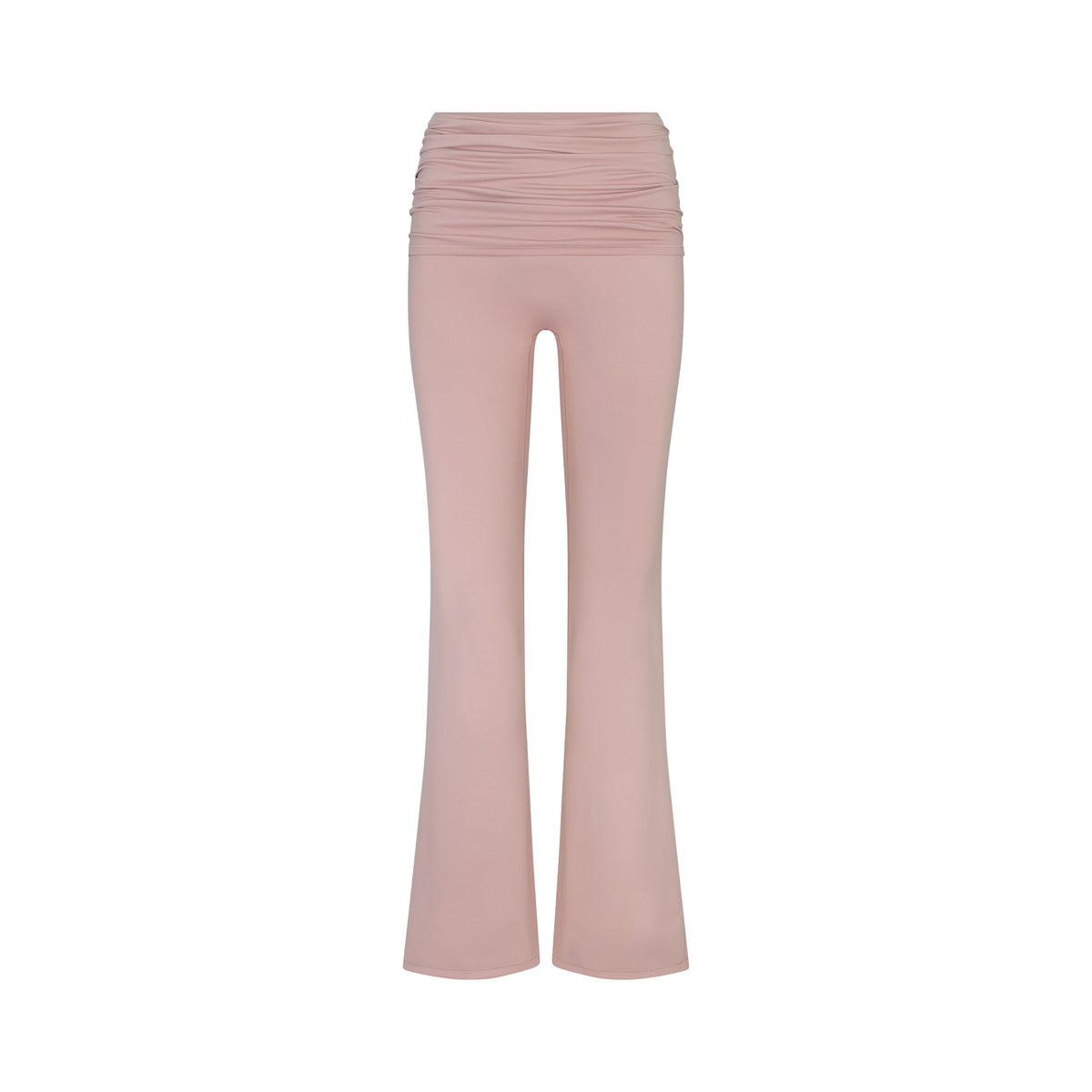 NikeSKIMS MATTE FOLDOVER SLIM FLARE LEGGING | HIMALAYAN FLAT ON A WHITE BACKGROUND | FLT