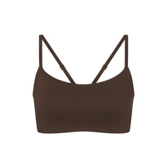 NikeSKIMS MATTE CONTOUR CAMI BRA | DARK SEPIA FLAT ON A WHITE BACKGROUND | FLT