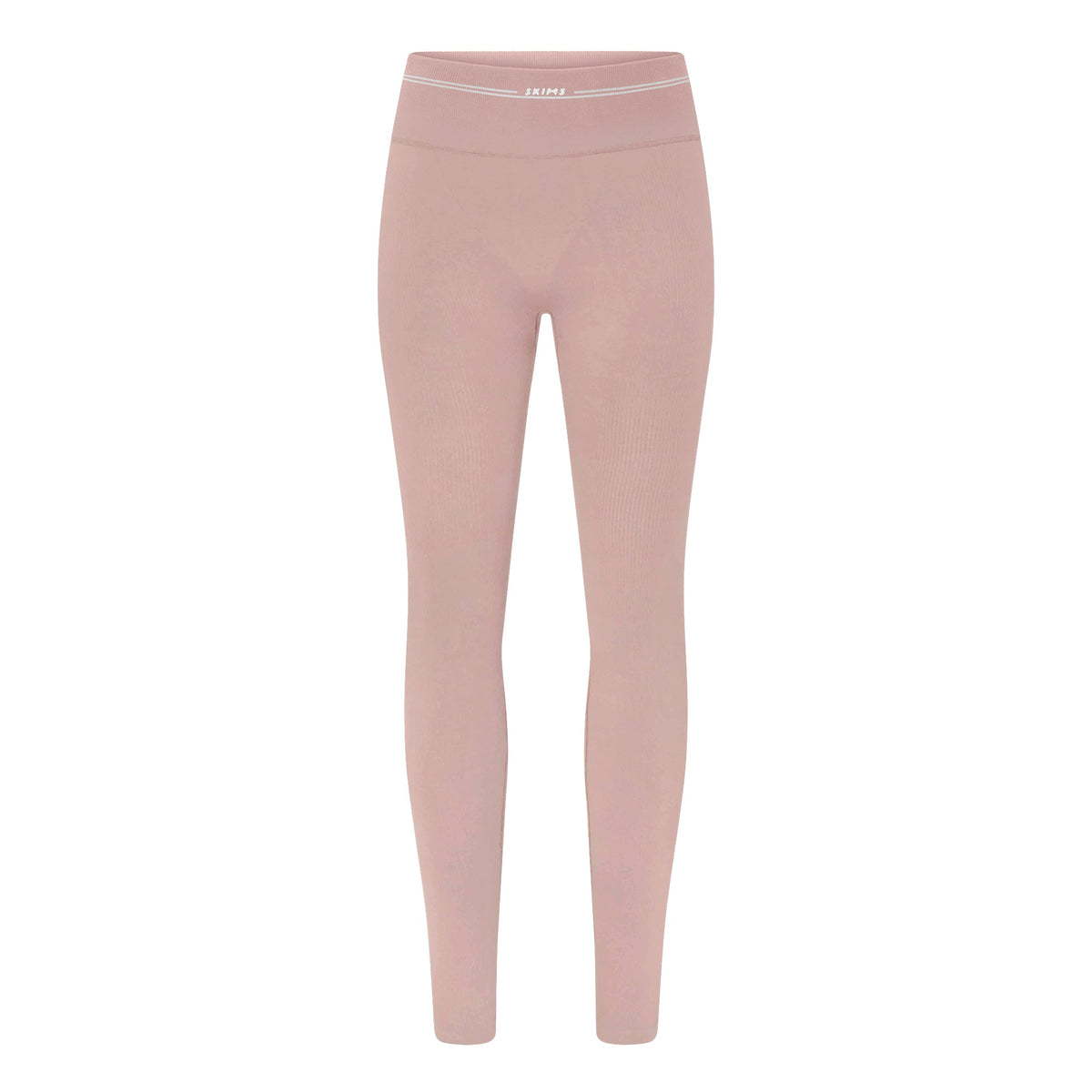 NikeSKIMS RIBBED SEAMLESS 26" LEGGING | HIMALAYAN/ECRU FLAT ON A WHITE BACKGROUND | FLT