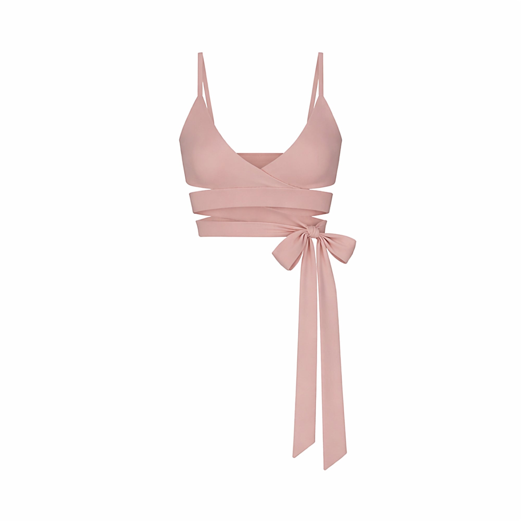 NikeSKIMS MATTE WRAP FRONT BRA | HIMALAYAN FLAT ON A WHITE BACKGROUND | FLT