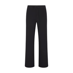COTTON JERSEY STRAIGHT LEG PANT | SOOT (PANTS, BOTTOMS) LAYS FLAT ON A WHITE BACKGROUND | FLT