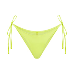 SIGNATURE SWIM DIPPED TIE BIKINI BOTTOM | SPHENE LAYS FLAT ON A WHITE BACKGROUND | FLT
