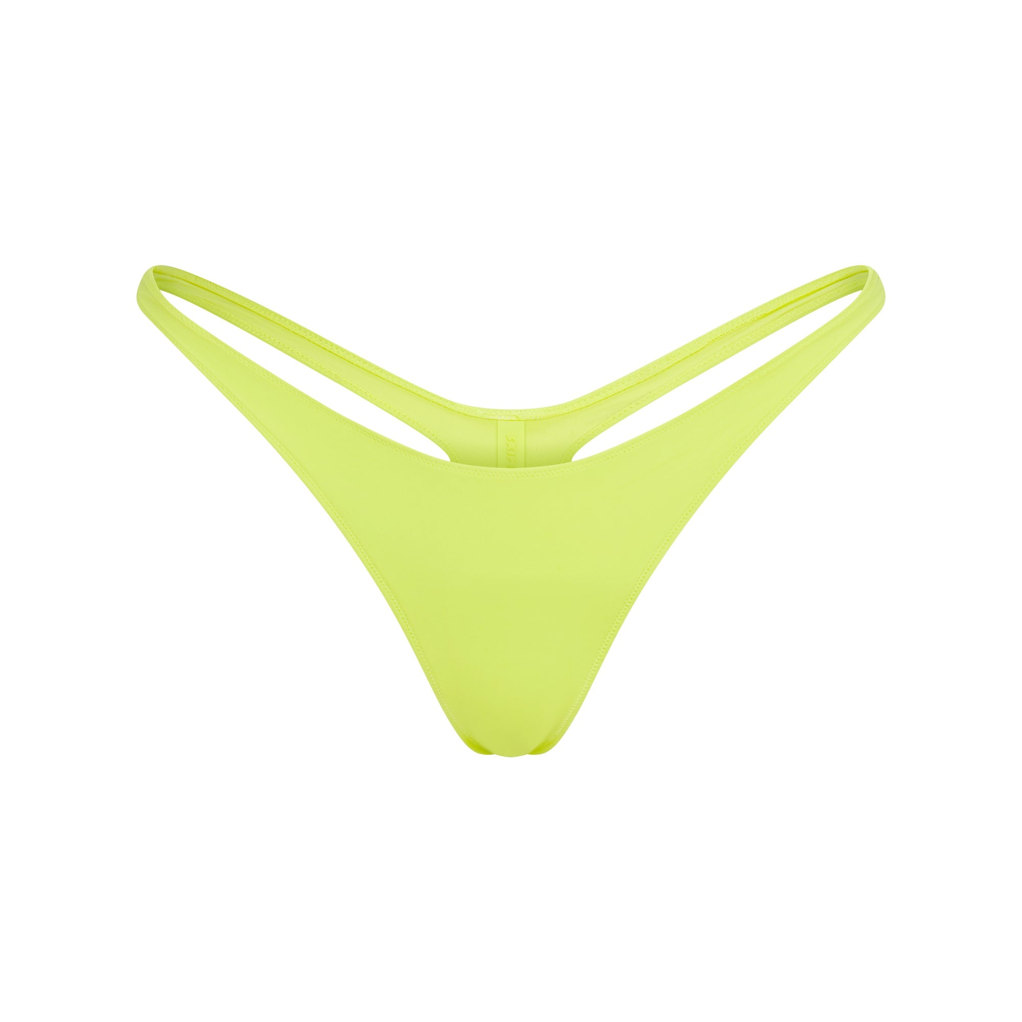 SIGNATURE SWIM THONG BIKINI BOTTOM | SPHENE LAYS FLAT ON A WHITE BACKGROUND | FLT