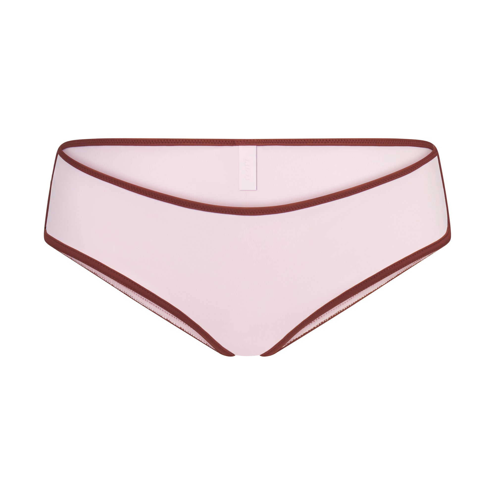 SIGNATURE SWIM HIPSTER BIKINI BOTTOM | CHERRY BLOSSOM CONTRAST LAYS FLAT ON A WHITE BACKGROUND | FLT