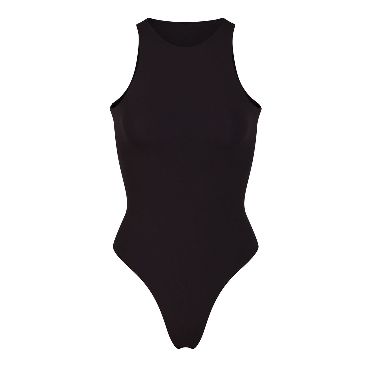 FITS EVERYBODY HIGH NECK BODYSUIT | ONYX (BODYSUITS) LAYS FLAT ON A WHITE BACKGROUND | FLT