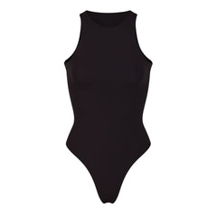 FITS EVERYBODY HIGH NECK BODYSUIT | ONYX (BODYSUITS) LAYS FLAT ON A WHITE BACKGROUND | FLT