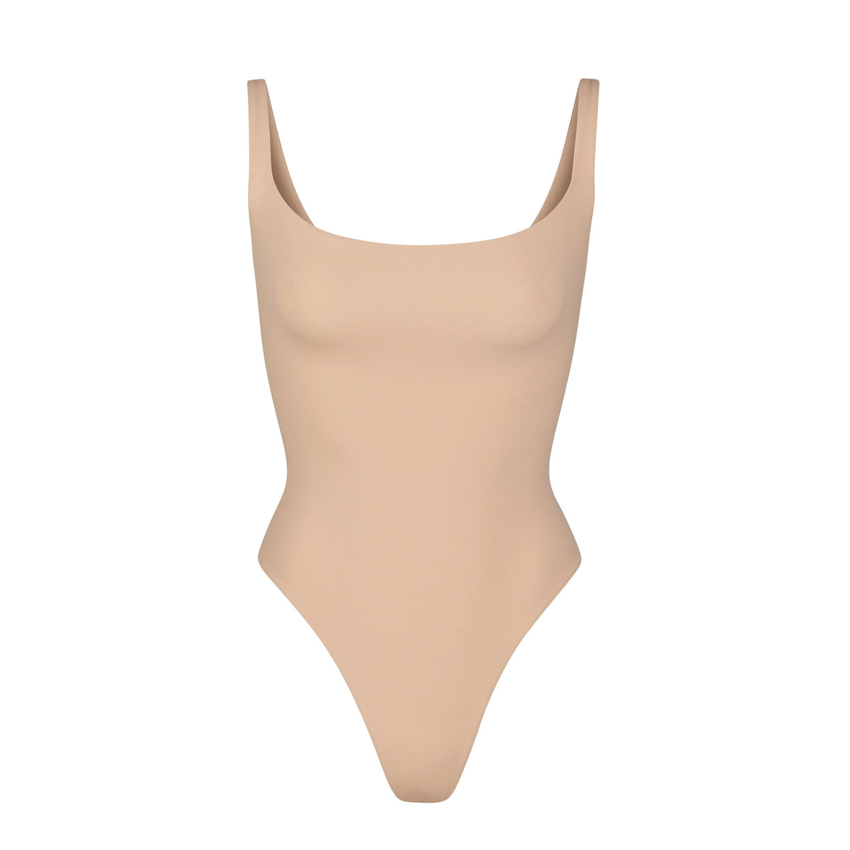 FITS EVERYBODY SQUARE NECK BODYSUIT | CLAY (BODYSUITS) LAYS FLAT ON A WHITE BACKGROUND | FLT