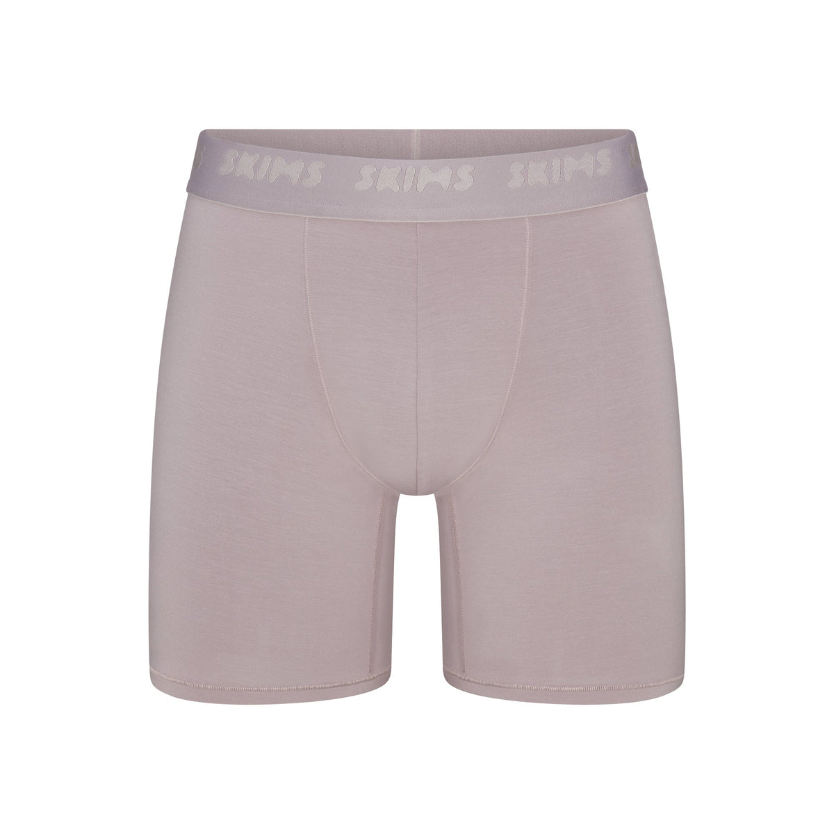 SKIMS STRETCH MENS 5" BOXER BRIEF | OYSTER FLAT ON A WHITE BACKGROUND | FLT