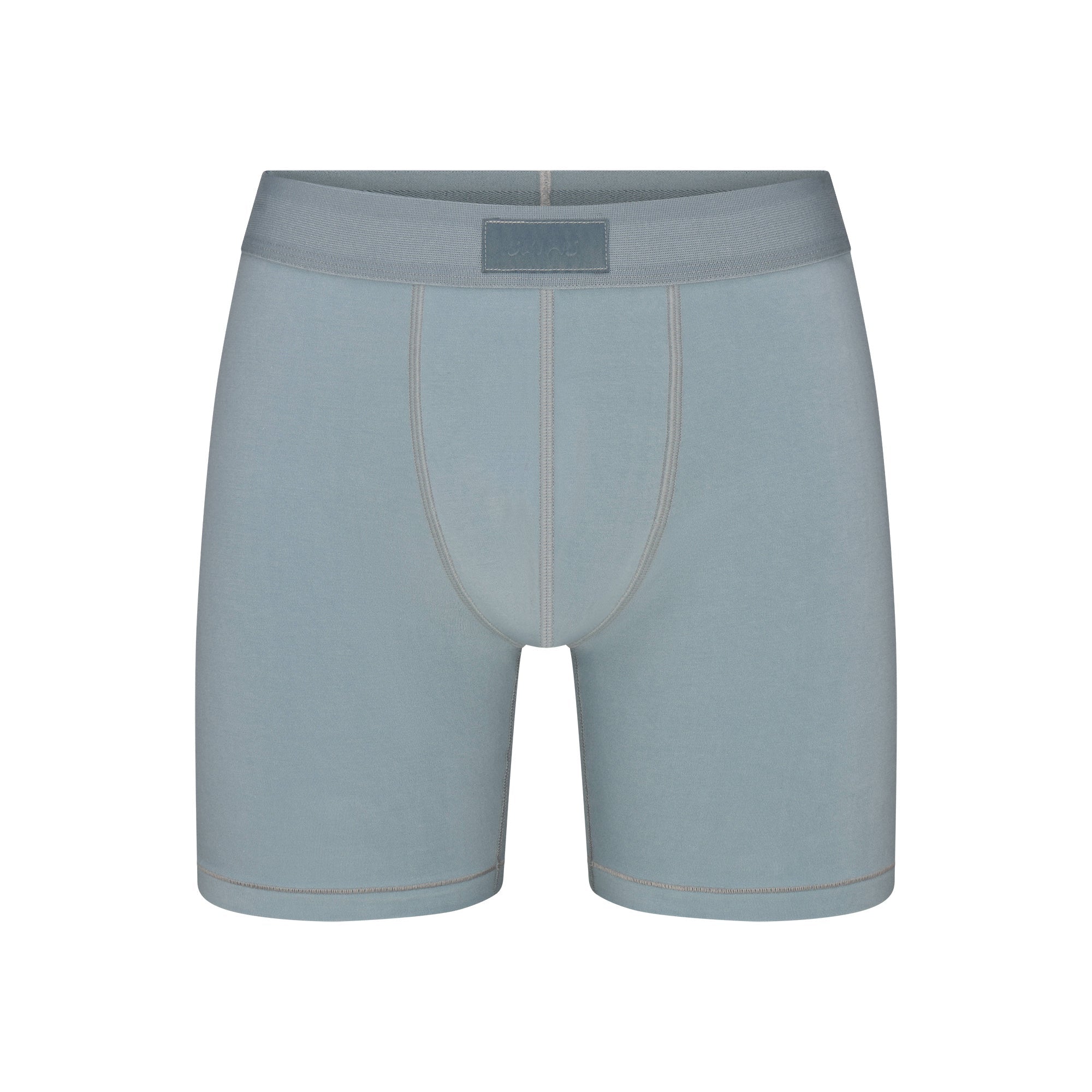 SKIMS COTTON MENS 5" BOXER BRIEF | SKY FLAT ON A WHITE BACKGROUND | FLT