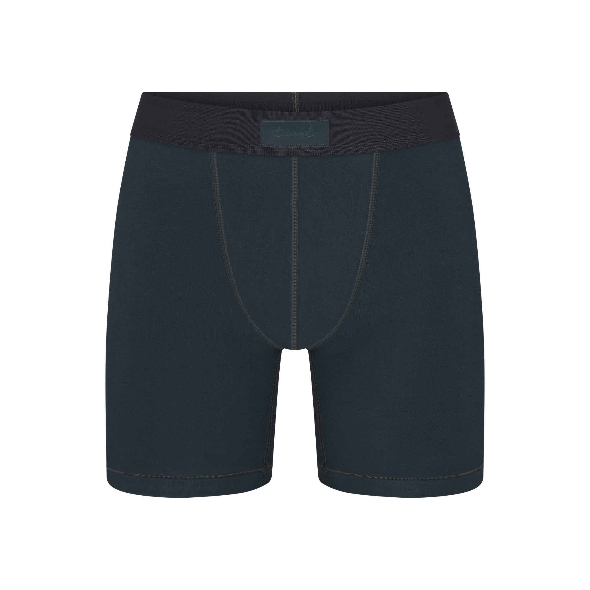 SKIMS COTTON MENS 5" BOXER BRIEF | VERDANT FLAT ON A WHITE BACKGROUND | FLT