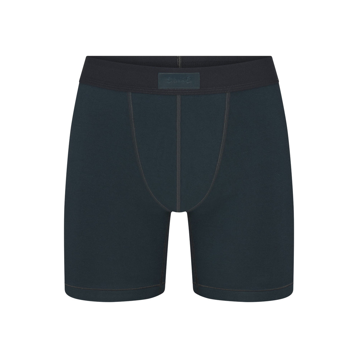 SKIMS COTTON MENS 5" BOXER BRIEF | VERDANT FLAT ON A WHITE BACKGROUND | FLT