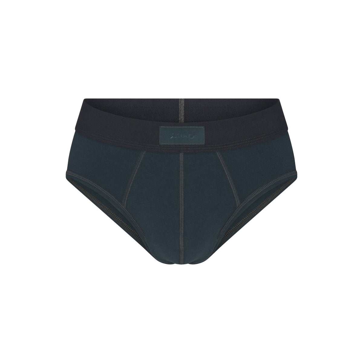 SKIMS COTTON MENS BRIEF | VERDANT FLAT ON A WHITE BACKGROUND | FLT