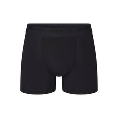 SKIMS STRETCH MENS 3" BOXER BRIEF | OBSIDIAN (MENS BOXERS, MENS UNDERWEAR) LAYS FLAT ON A WHITE BACKGROUND | FLT
