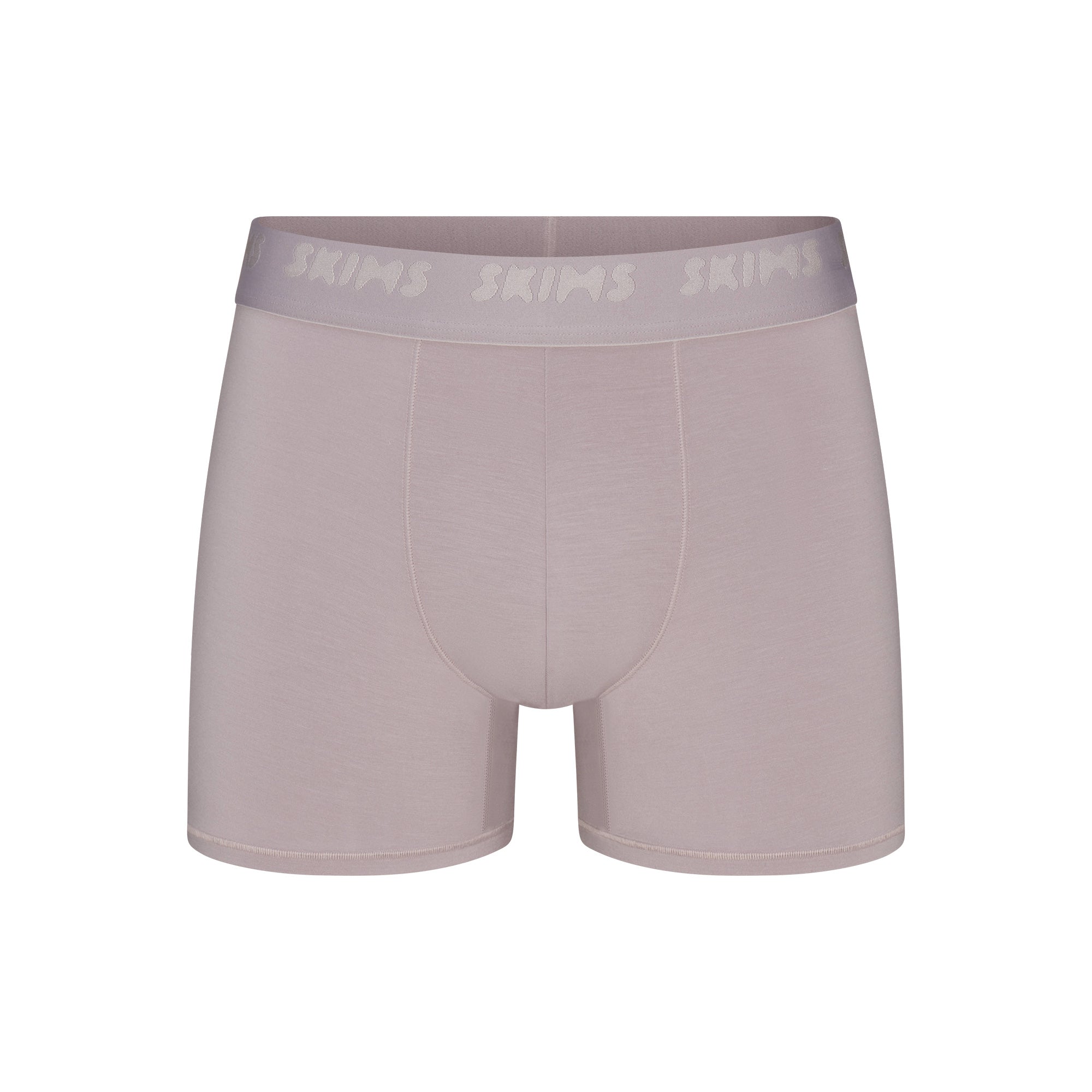 SKIMS STRETCH MENS 3" BOXER BRIEF | OYSTER FLAT ON A WHITE BACKGROUND | FLT