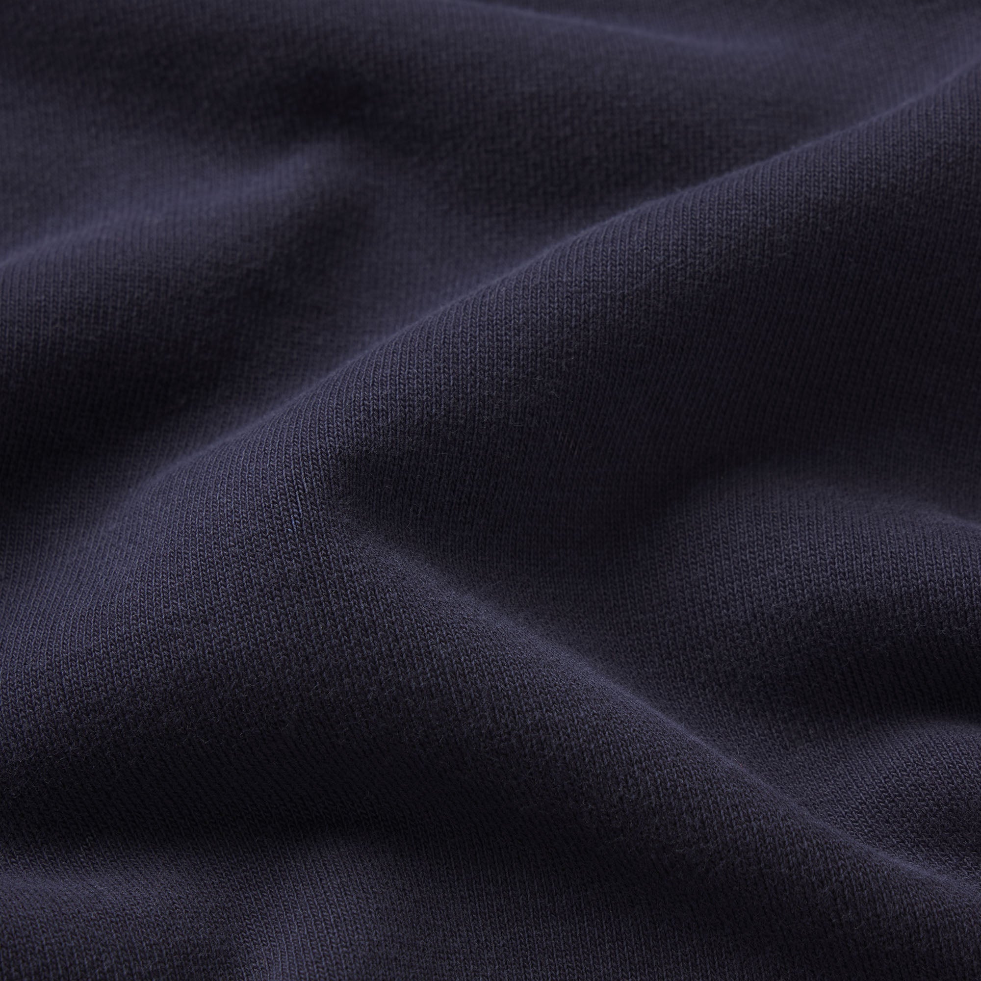 BOYFRIEND FLEECE OVERSIZED POLO  | BLUE BLACK & LAYS FLAT ON A WHITE BACKGROUND | FLT