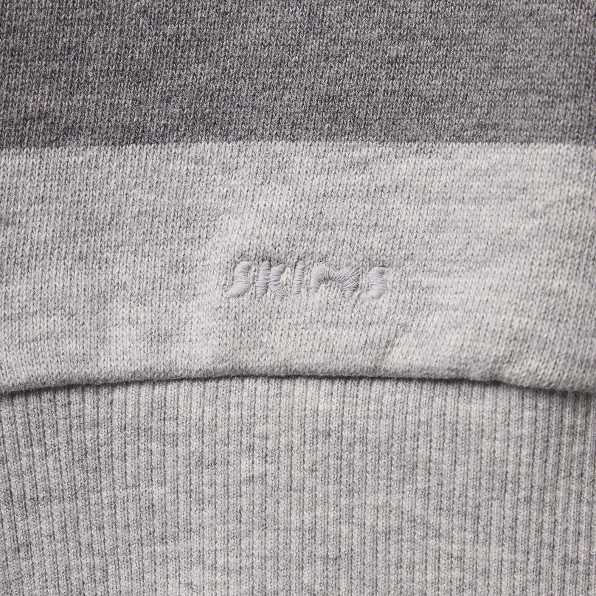 BOYFRIEND FLEECE OVERSIZED POLO | GREY HEATHER MULTI & LAYS FLAT ON A WHITE BACKGROUND | FLT