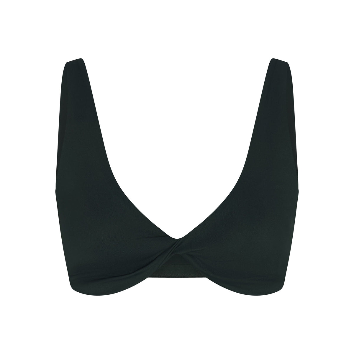 NikeSKIMS MATTE TWIST-FRONT BRA | DARK TEAL FLAT ON A WHITE BACKGROUND | FLT