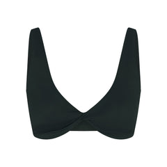 NikeSKIMS MATTE TWIST-FRONT BRA | DARK TEAL FLAT ON A WHITE BACKGROUND | FLT