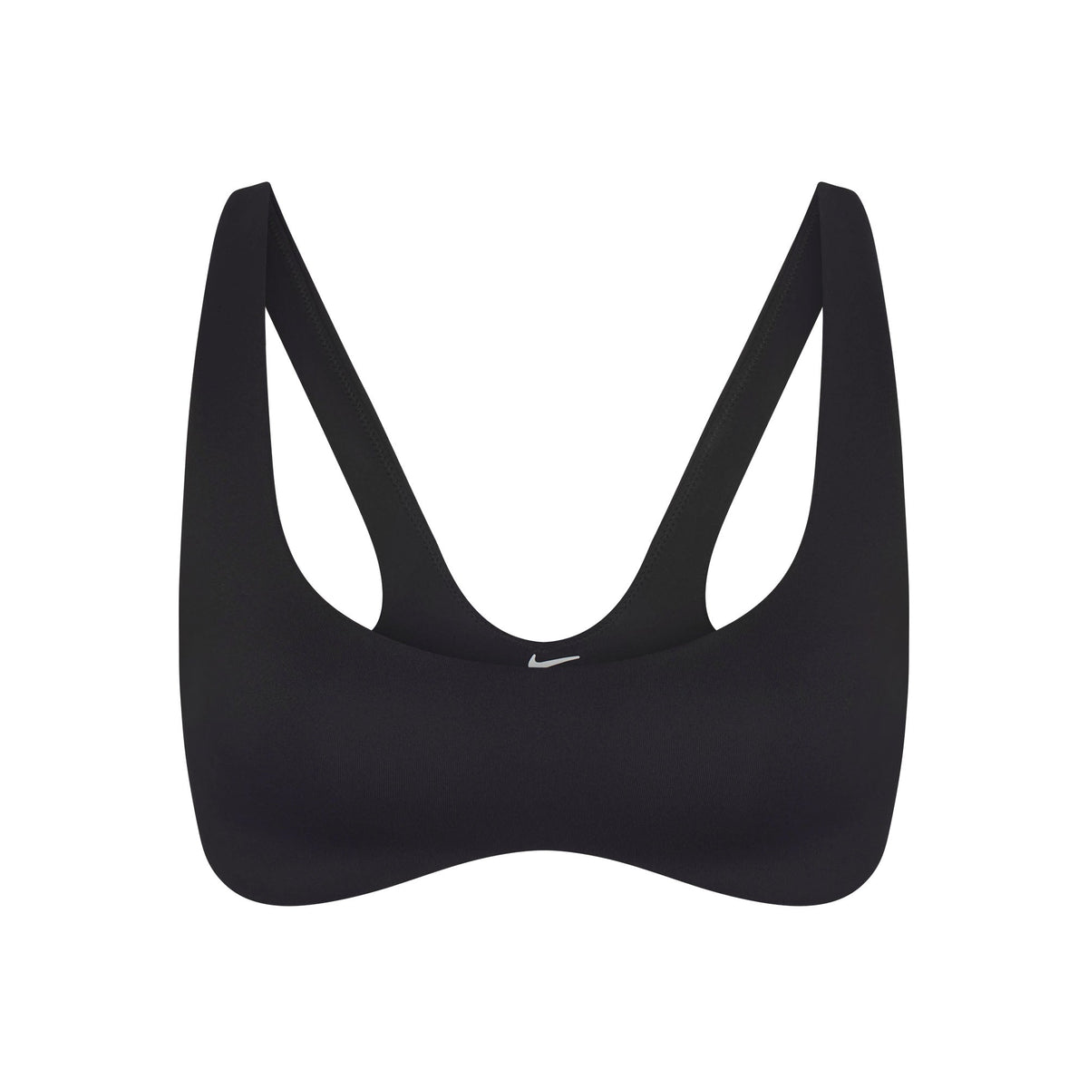 NikeSKIMS MATTE SHAPING SCOOP BRA | OBSIDIAN FLAT ON A WHITE BACKGROUND | FLT