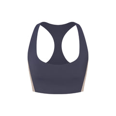 NikeSKIMS MATTE AND SHINE RACERBACK LONGLINE BRA | DEEP ROYAL/STONE FLAT ON A WHITE BACKGROUND | FLT