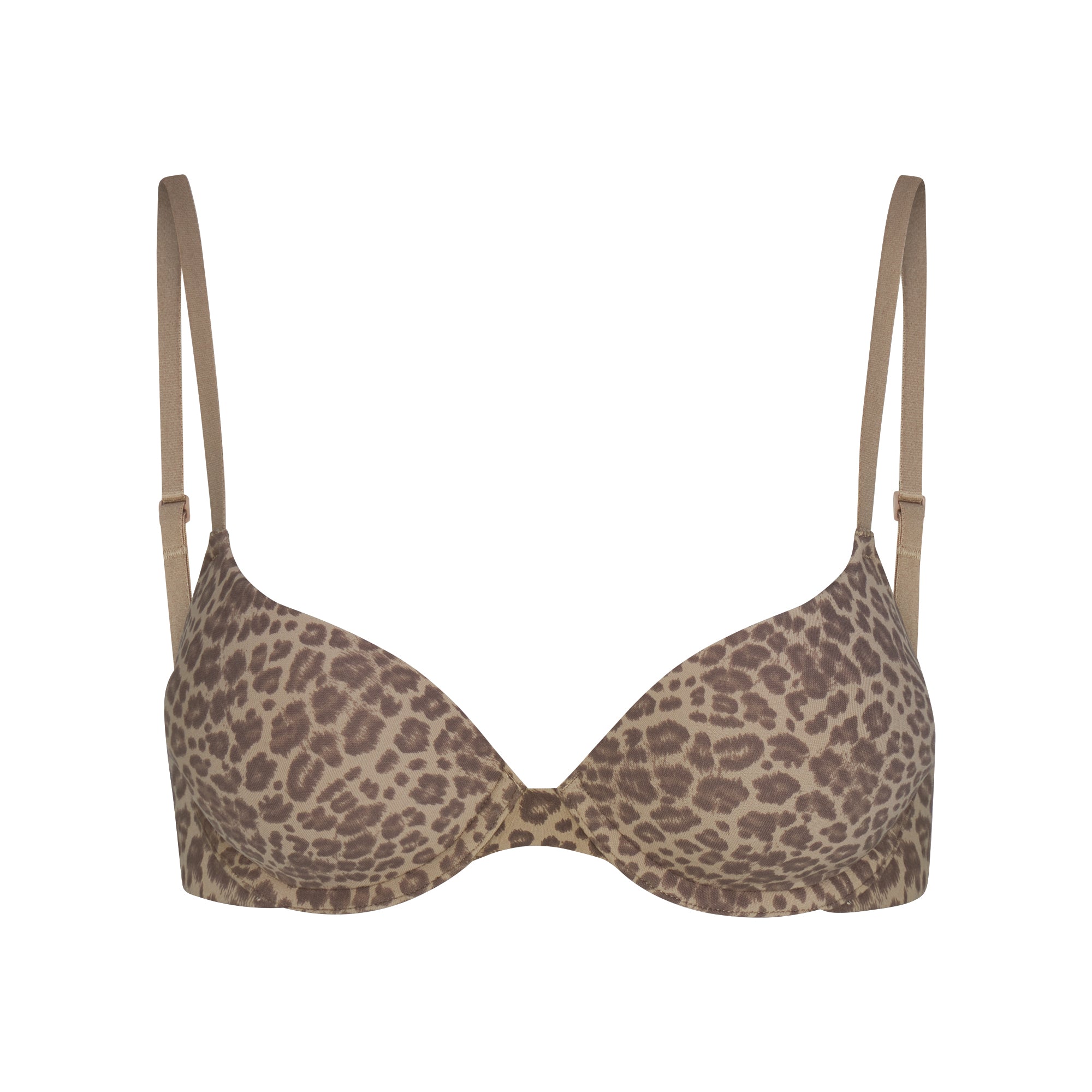 FITS EVERYBODY PUSH-UP BRA | DESERT LEOPARD INK PRINT & LAYS FLAT ON A WHITE BACKGROUND | FLT