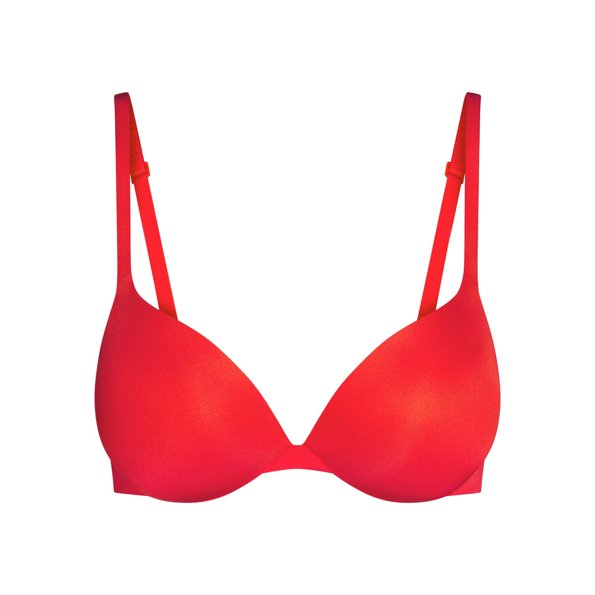SKIMS ULTIMATE TEARDROP PUSH-UP BRA | POPPY FLAT ON A WHITE BACKGROUND | FLT