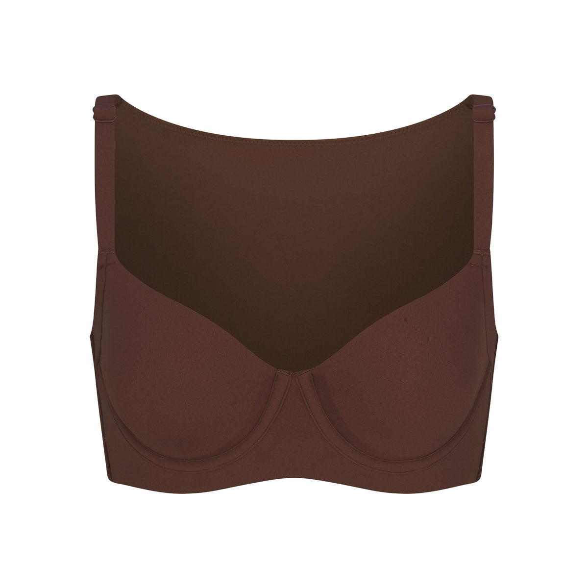 FITS EVERYBODY BACK SMOOTHING FULL COVERAGE BRA | COCOA (FULL COVERAGE BRAS) FLAT ON A WHITE BACKGROUND | FLT