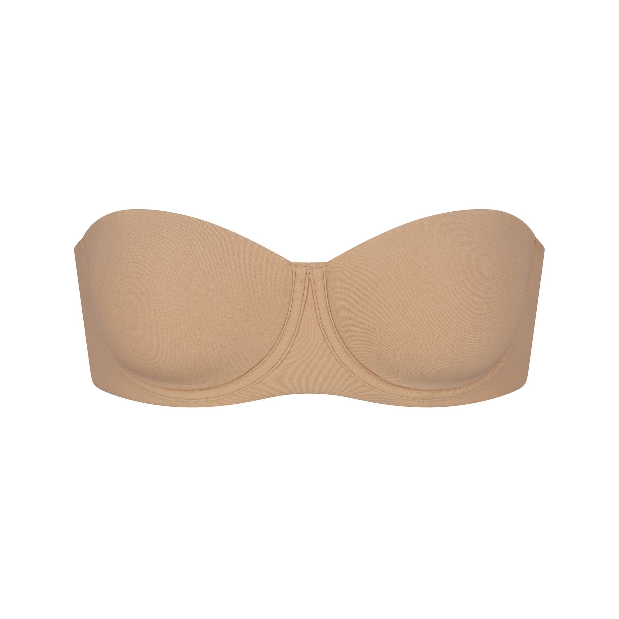 FITS EVERYBODY STRAPLESS BRA | CLAY (STRAPLESS BRAS) LAYS FLAT ON A WHITE BACKGROUND | FLT
