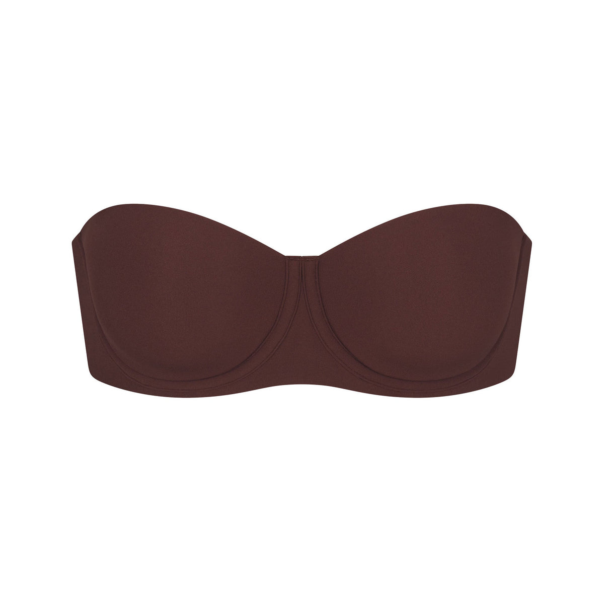 FITS EVERYBODY STRAPLESS BRA | COCOA (STRAPLESS BRAS) LAYS FLAT ON A WHITE BACKGROUND | FLT