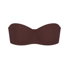 FITS EVERYBODY STRAPLESS BRA | COCOA (STRAPLESS BRAS) LAYS FLAT ON A WHITE BACKGROUND | FLT