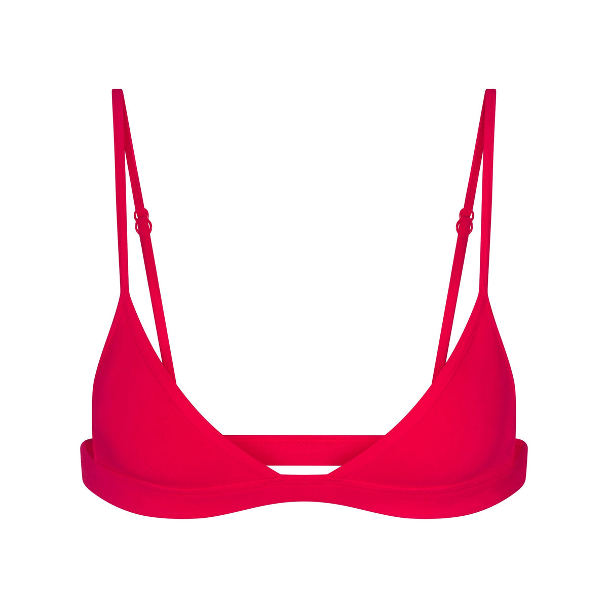 EVERYDAY COTTON TRIANGLE BRALETTE | CARMINE FLAT ON A WHITE BACKGROUND | FLT
