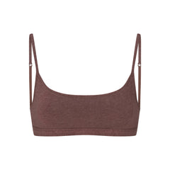 EVERYDAY COTTON SCOOP BRALETTE | COCOA HEATHER FLAT ON A WHITE BACKGROUND | FLT