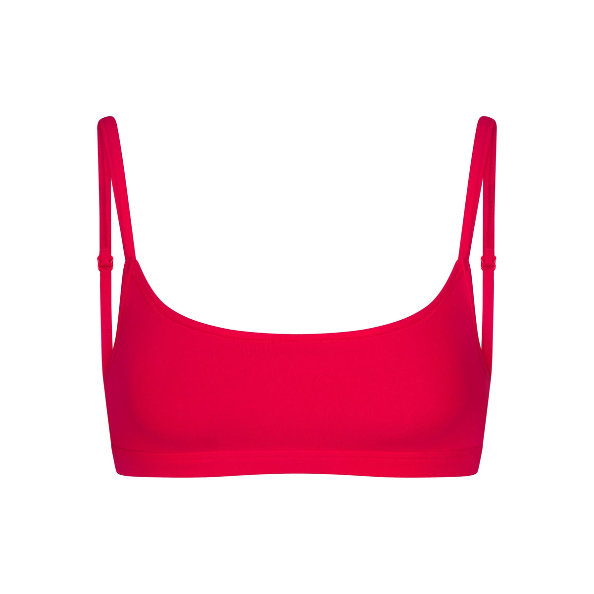 EVERYDAY COTTON SCOOP BRALETTE | CARMINE FLAT ON A WHITE BACKGROUND | FLT