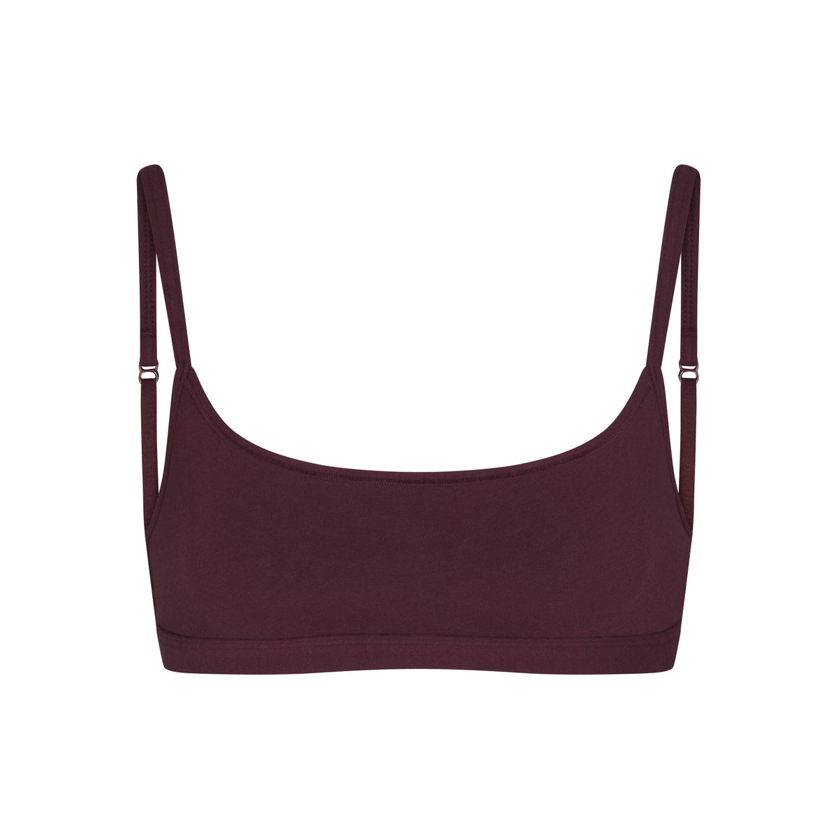 EVERYDAY COTTON SCOOP BRALETTE | CURRANT FLAT ON A WHITE BACKGROUND | FLT