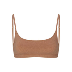 EVERYDAY COTTON SCOOP BRALETTE | SIENNA HEATHER FLAT ON A WHITE BACKGROUND | FLT
