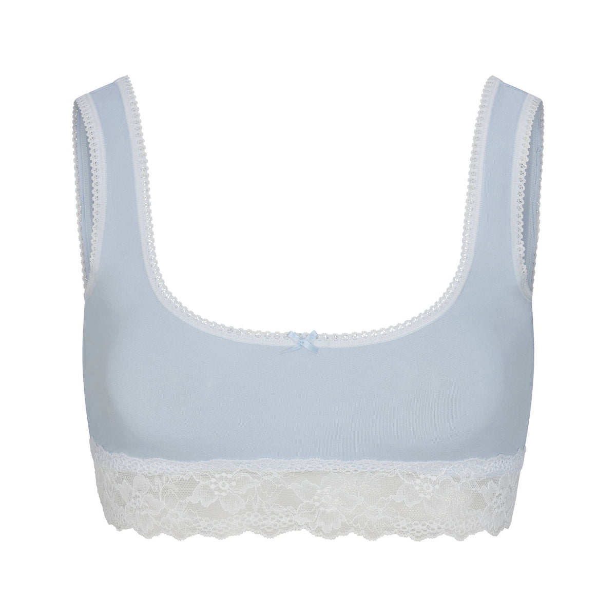 LIGHTWEIGHT COTTON LACE SCOOP BRALETTE | AIRSPACE FLAT ON A WHITE BACKGROUND | FLT