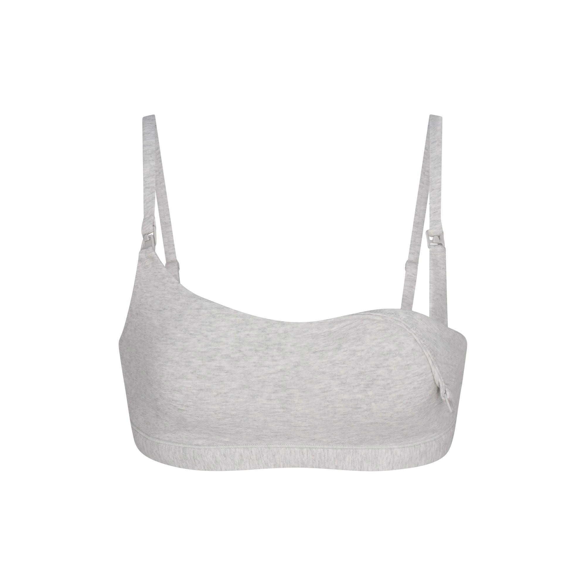 COTTON JERSEY MATERNITY NURSING SCOOP BRALETTE 2-PACK | LIGHT HEATHER GREY ADDITIONAL FABRIC DETAILS | about this fabric