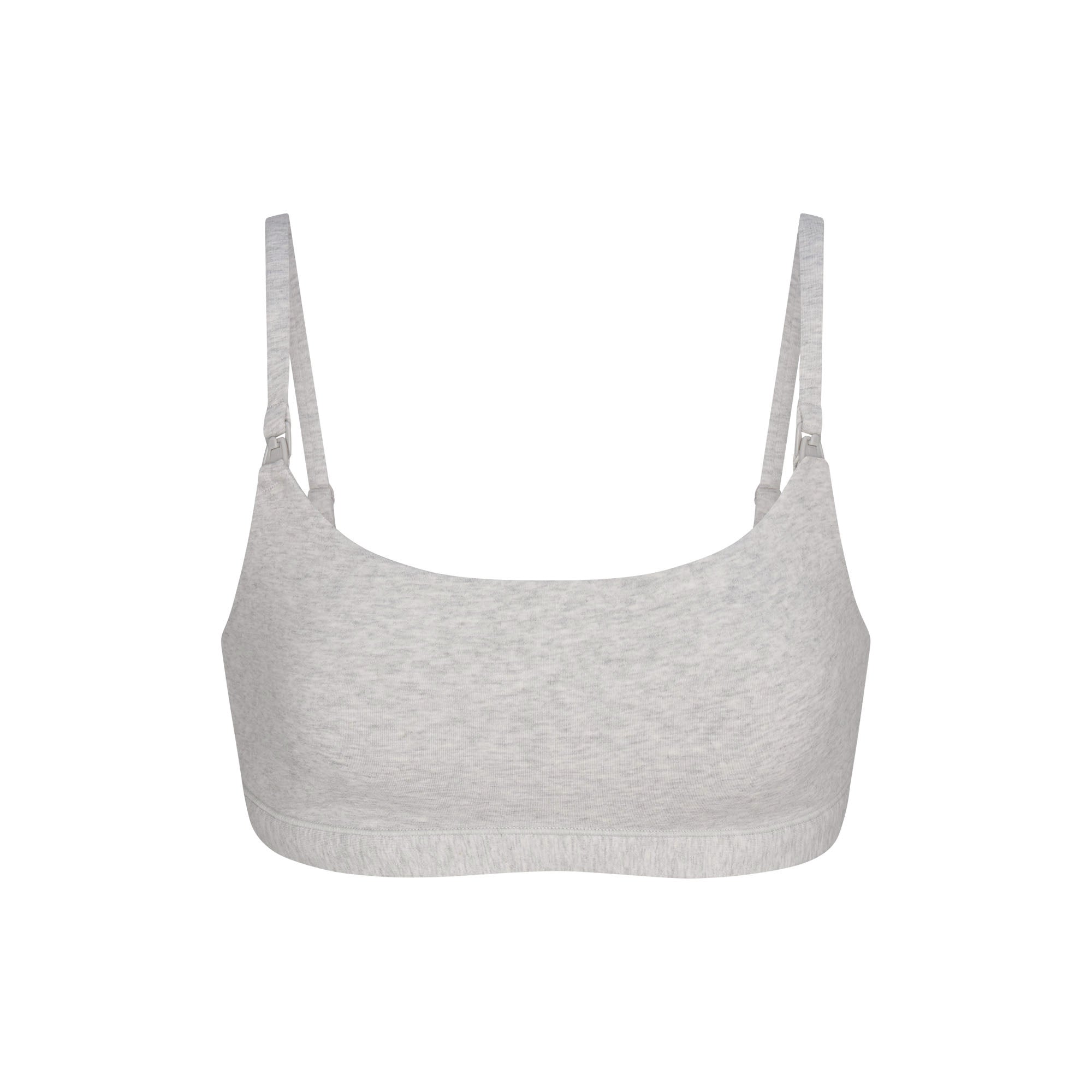 COTTON JERSEY MATERNITY NURSING SCOOP BRALETTE 2-PACK | LIGHT HEATHER GREY ADDITIONAL FABRIC DETAILS | about this fabric