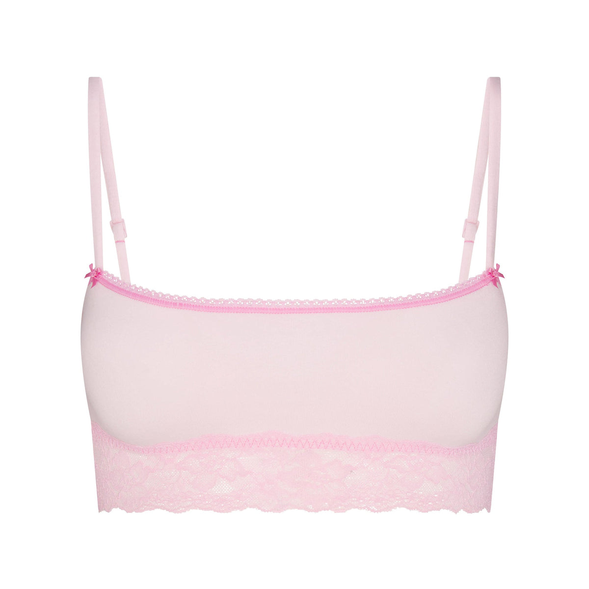 LIGHTWEIGHT COTTON STRAIGHT NECK BRALETTE | CHERRY BLOSSOM TONAL FLAT ON A WHITE BACKGROUND | FLT