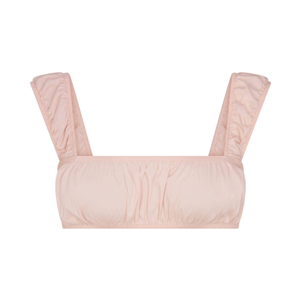 COTTON POPLIN BRALETTE | DUSTY PINK FLAT ON A WHITE BACKGROUND | FLT